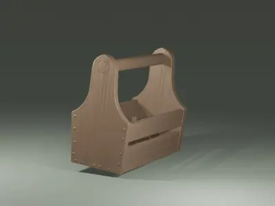 Old wooden tool - carpenter horsebarn box 3D print model