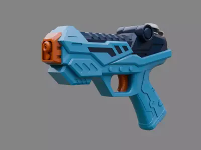 Water Gun one hand 07 Low-poly 3D model