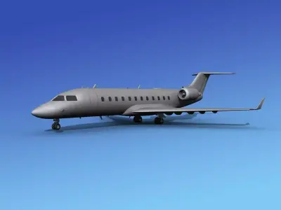 Canadair CRJ200 Bare Metal 3D model