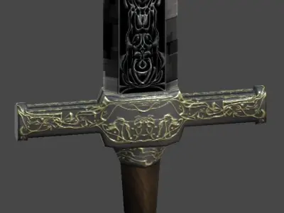 Long sword4 Low-poly 3D model