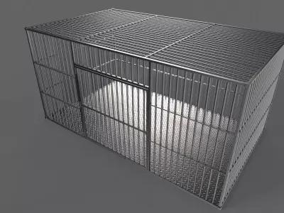 PBR Big Cage 3 Low-poly 3D model