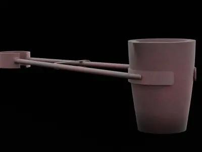 Crucible Tongs Tool Low-poly 3D model