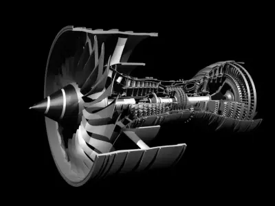 Trent 900 Engine 3D model