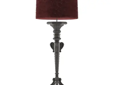 baroque floor lamp 3D model