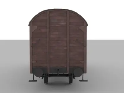 Railway wagon WW2 3D model