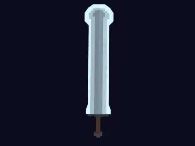Voxel Big Sword 10 - 3D Lowpoly Weapons Low-poly 3D model