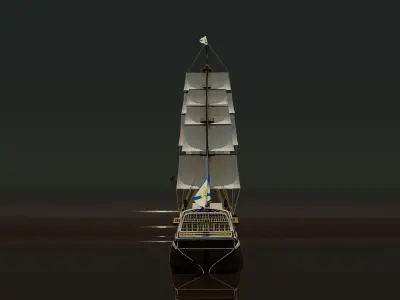 Sailing ship 3D model buy