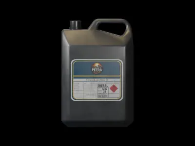 Oil Storage Container Low-poly 3D model