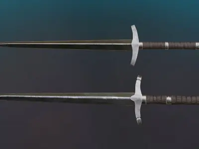 Two low-poly swords 3D models Low-poly 3D model purchase