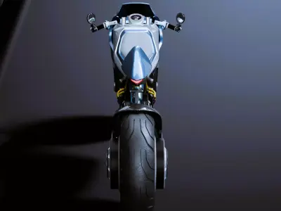 Sci-Fi Racing Motorcycle 3D model