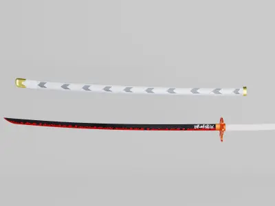 Demon Slayer Rengoku Sword - Kimetsu No Yaiba 3D print model 3D print model