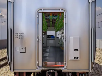 Rigged Train Japanese Yamanote E235 Series  3D model
