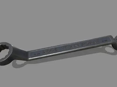wrench Low-poly 3D model 7