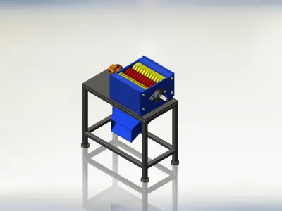 single shaft paper shadder 3D model