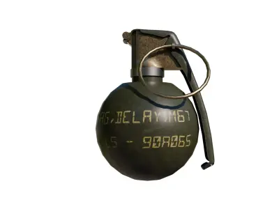 M67 Frag grenade Low-poly 3D model