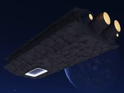 Avrora Sci-Fi Spaceship  Free 3D model