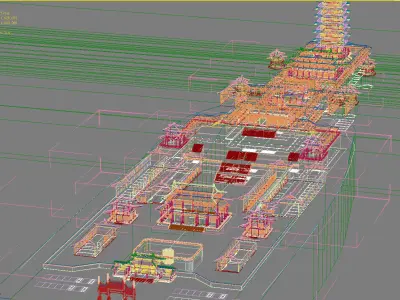 Chinese Style Architecture 3D model 16