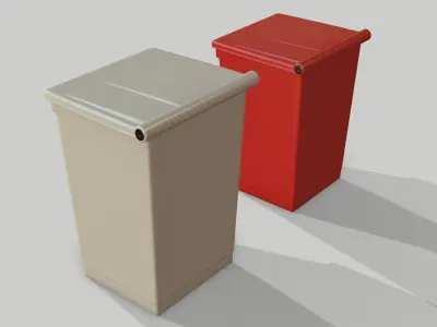 Waste Can Bio Hazardous medical bin 3D model