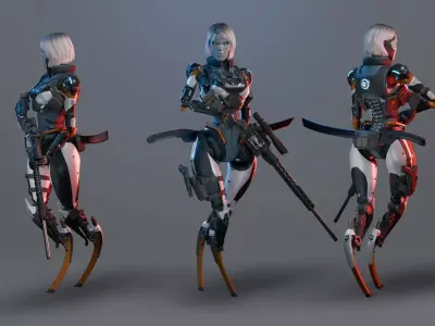 Military bot 3D model