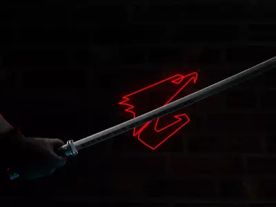 japanese katana - Briac 3D model