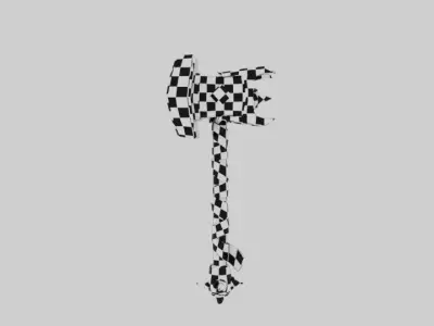 Stylized Battle Hammer Low-poly 3D model