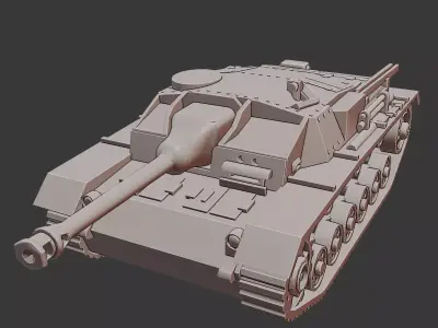 StuG IV Tank 3D Printable  3D print model