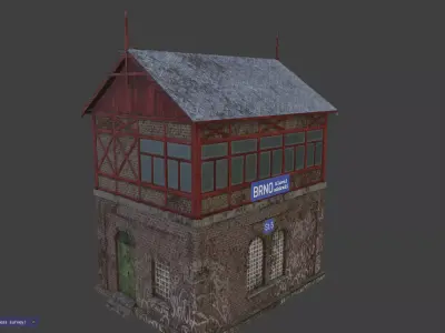 Brno Monarchy railway yard and Victorian era station CD version  3D model