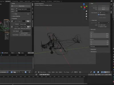 3D plane Model made in Blender Free 3D model