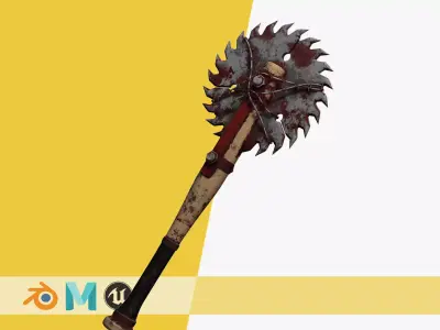 Survival realistic Weapon  Low-poly 3D model