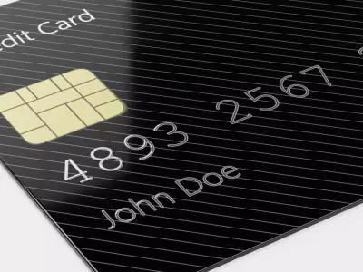 Credit Card V5 - Generic Payment Prop with Custom Design 3D model