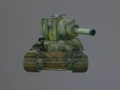 destroyed tank 3D model