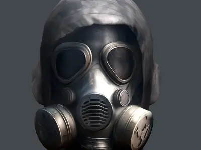 helmet Gas mask 3d model military combat Low-poly 3D model