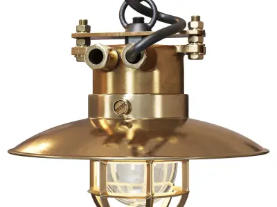 Pendant lamp German Cast Brass 3D model