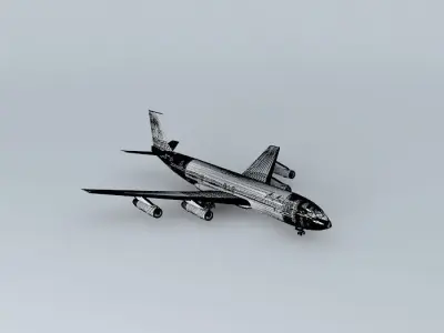 AirAmerica Boeing 707 320B Adv Free 3D model