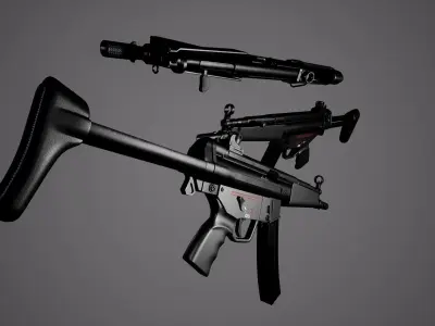 Mp5 Rifle Low-poly 3D model