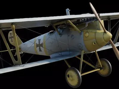 3D historical aircraft  Low-poly 3D model
