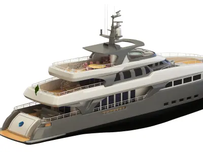 Super Yacht 3D Model 3D model