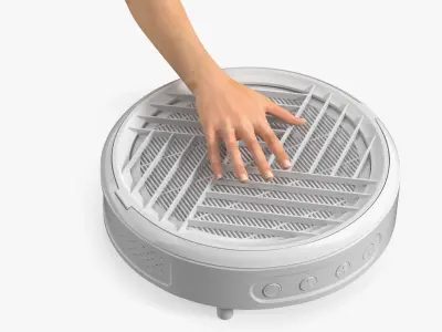 Hand on Manicure Dust Collector 3D model