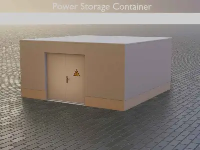 Power Storage Container Low-poly 3D model