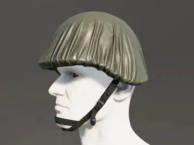 US helmet rain cover Low-poly 3D model