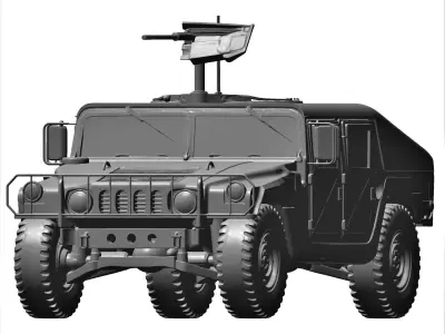 humvee hummer military vehicle static model 3D print model