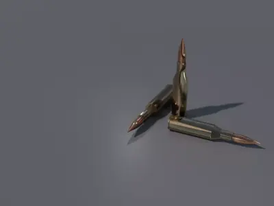 bullet cartridge Low-poly 3D model