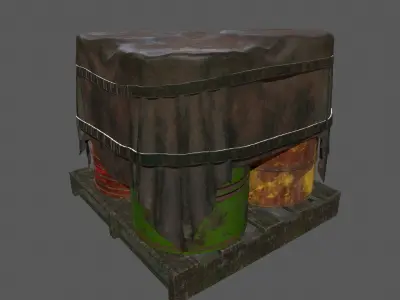 Military Material Low-poly 3D model shop