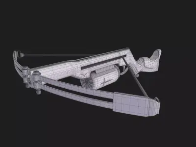 Crossbow Shotgun Low-poly 3D model