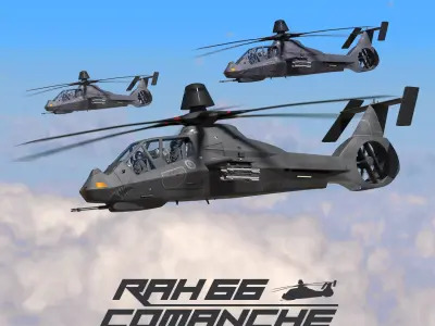 RAH-66 Comanche Stealth Helicopter 3D model