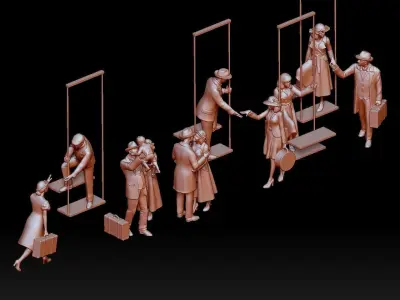 passengers 3D print model 3