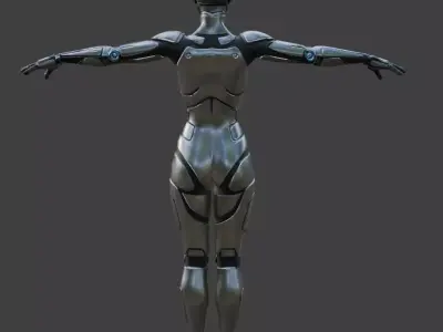 Futuristic Sci-Fi Soldier 3D Model 3D model order