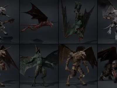 Flying Beasts Bundle Part 1 3D Model Pack