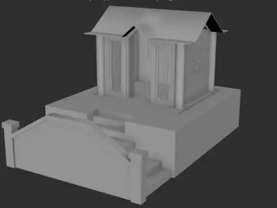 Old House Low-poly 3D model