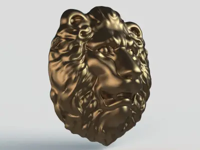 Lion Head 3D model get